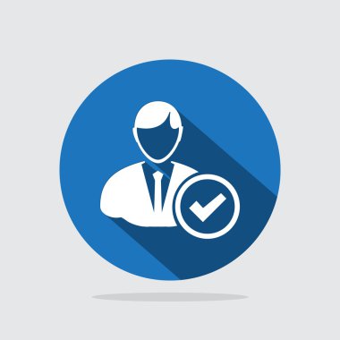 işadamı ve kene simgesi