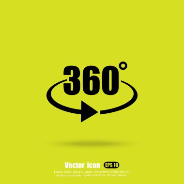 360 derece açı simgesi