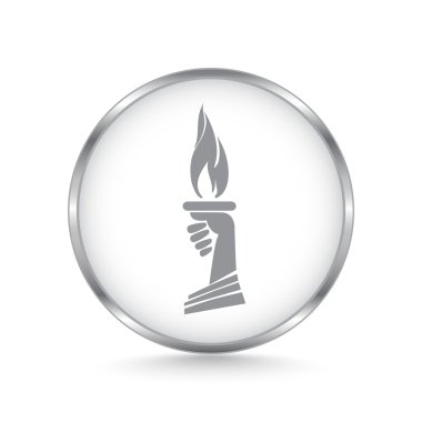 meşale alev el simgesi