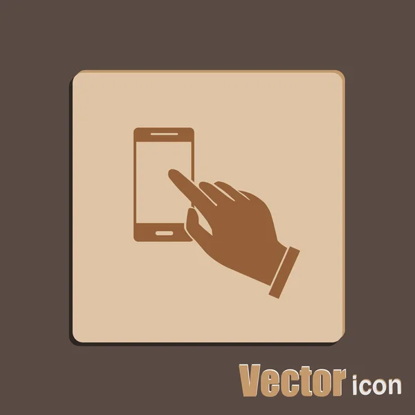 Pantalla táctil icono del teléfono inteligente — Vector de stock