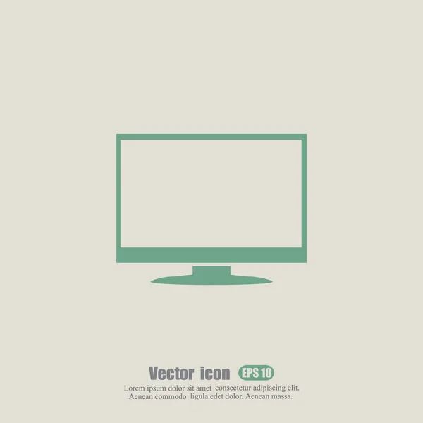 Ikona obrazovky monitoru — Stockový vektor