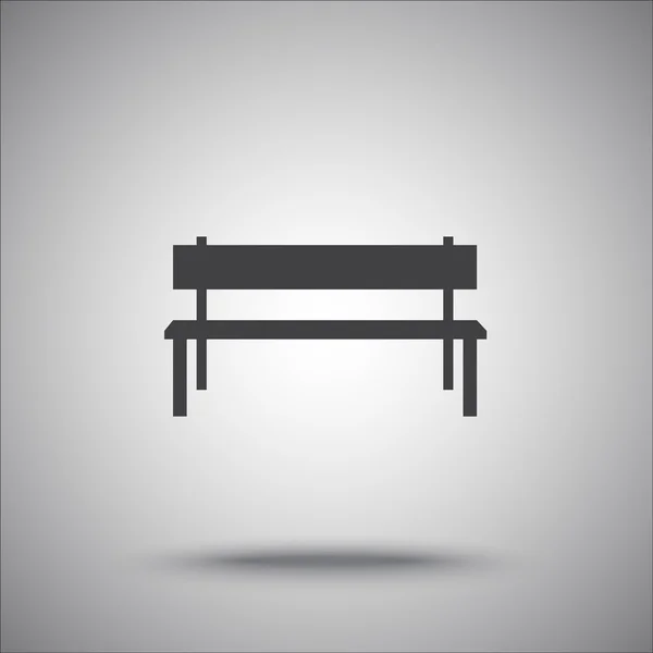 Wooden bench icon — Stock Vector