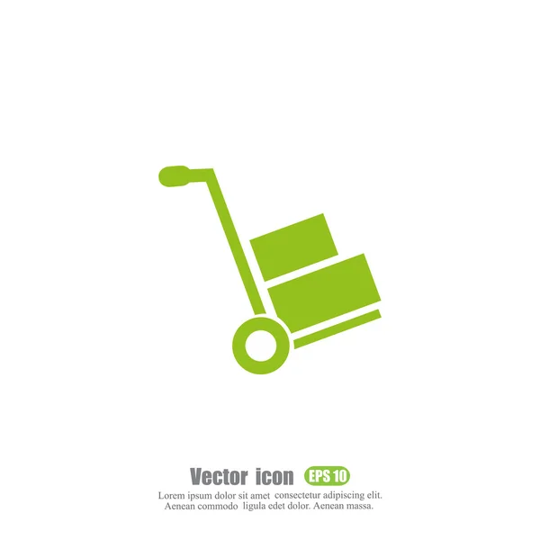 Kisten-Trolley-Symbol — Stockvektor