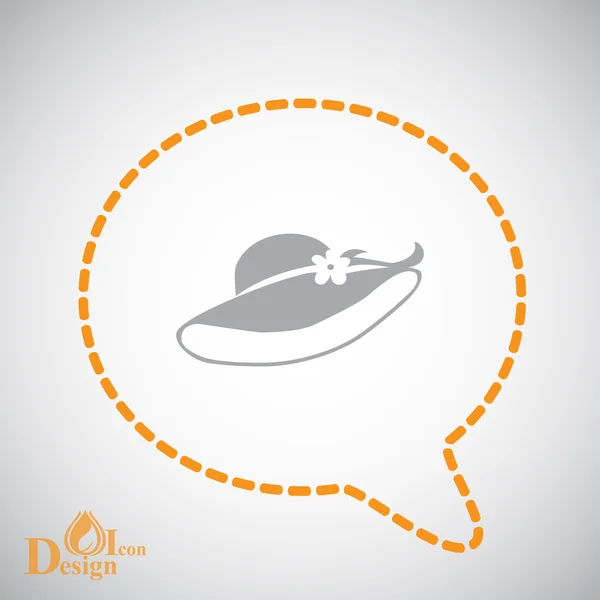 Sombrero de playa icono — Vector de stock