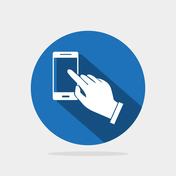 Ícone de smartphone tela de toque — Vetor de Stock