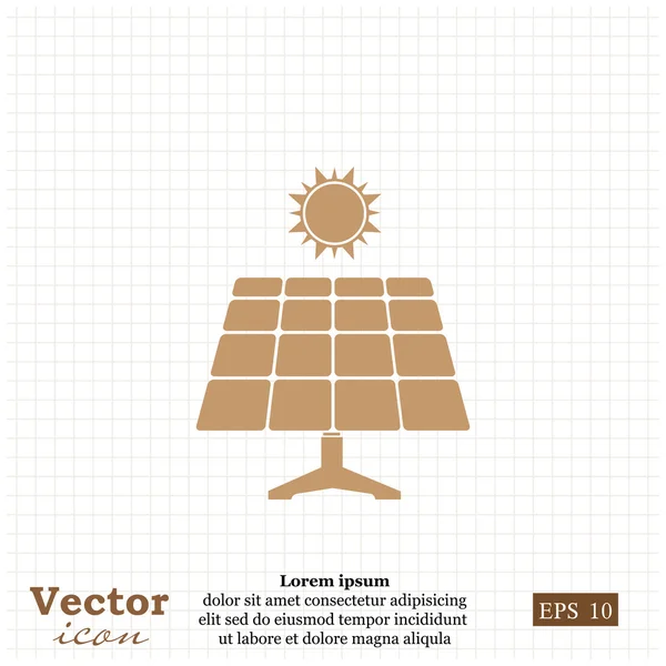 Ícone do painel solar — Vetor de Stock