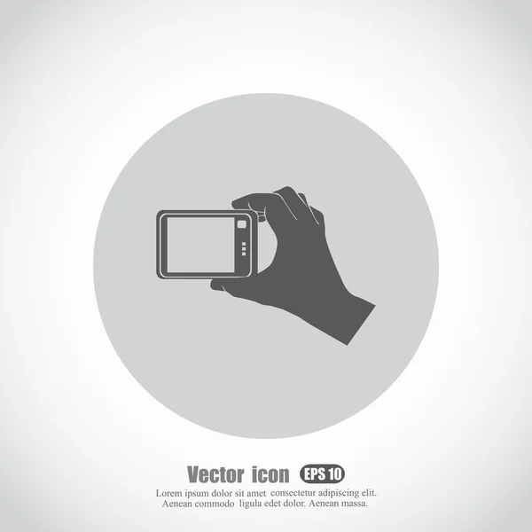Handhaltende Fotokamera — Stockvektor