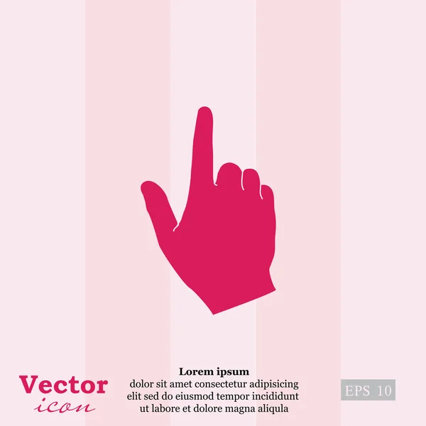 Handpekaren ikon — Stock vektor