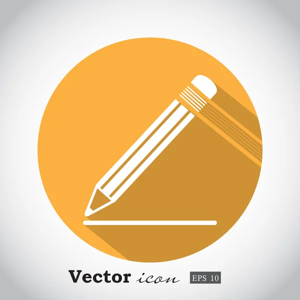 Lápiz, icono de edición — Vector de stock