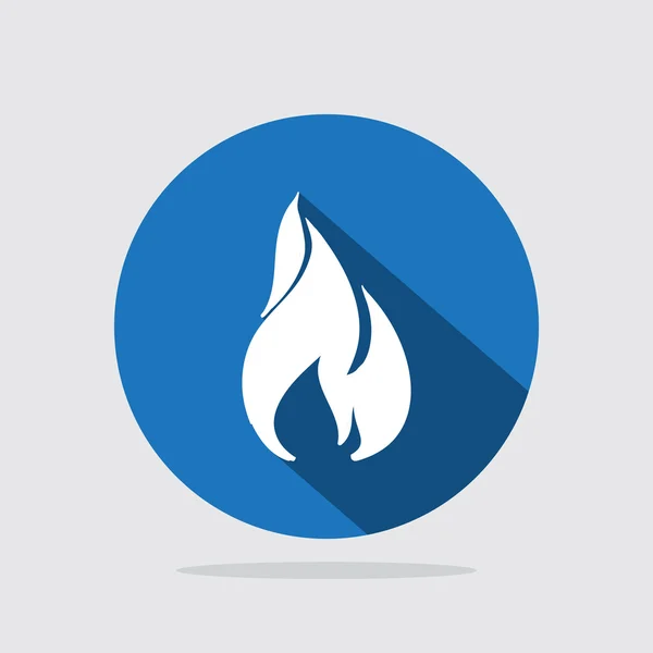 Burning Fire icono — Vector de stock