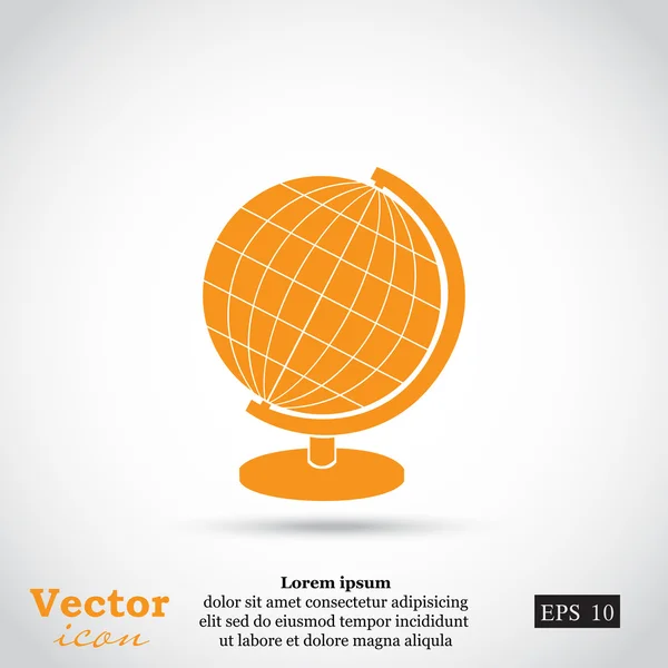 Icône Globus géographique — Image vectorielle