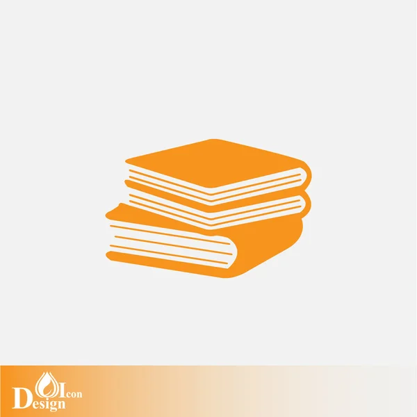 Libros, icono de la educación — Vector de stock