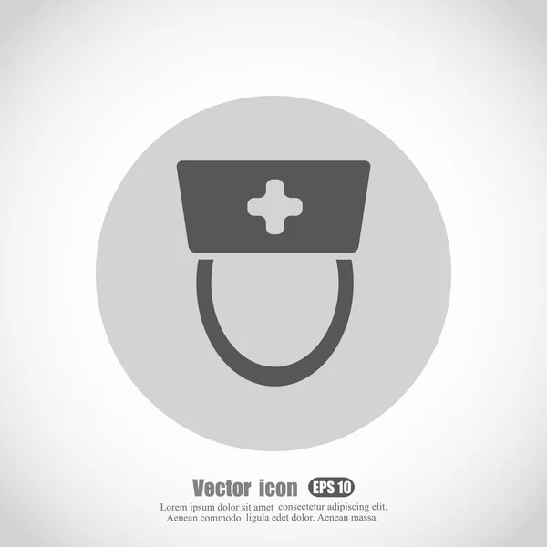 Icono del sombrero de enfermera — Vector de stock
