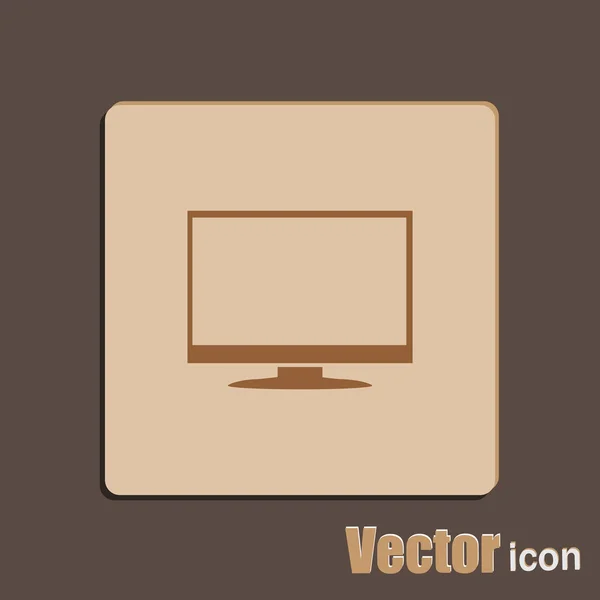 Monitor screen icon — Stock Vector