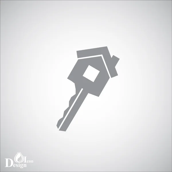 Icono de la casa clave — Vector de stock