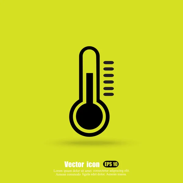 Glass thermometer icon — Stock Vector