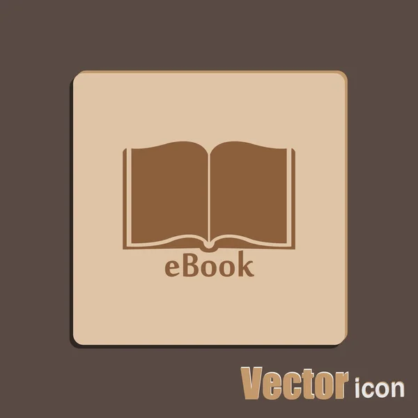 Ícone do livro eletrônico — Vetor de Stock