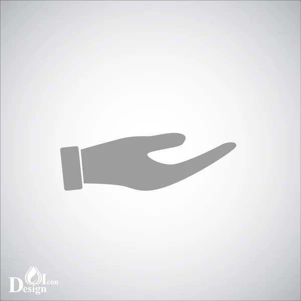 Empty holding hand icon — Stock Vector