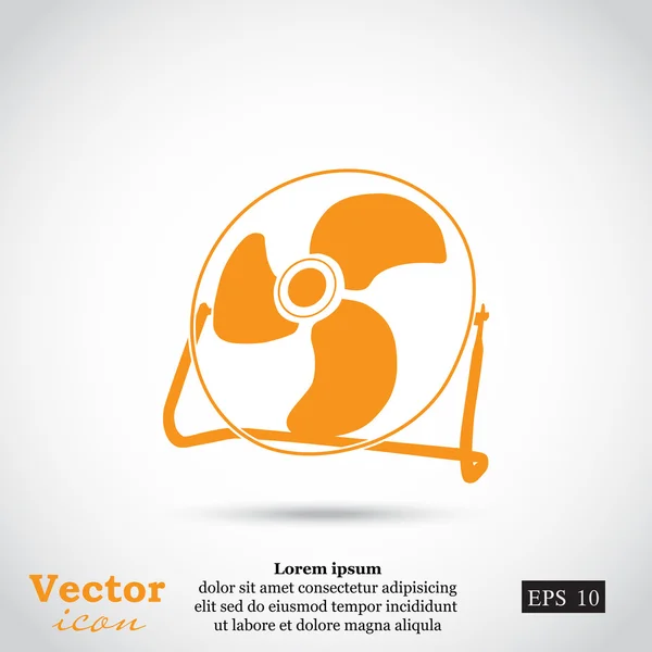 Ventilador, icono del ventilador — Vector de stock