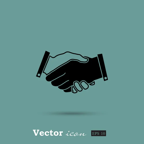 Значок делового рукопожатия — стоковый вектор
