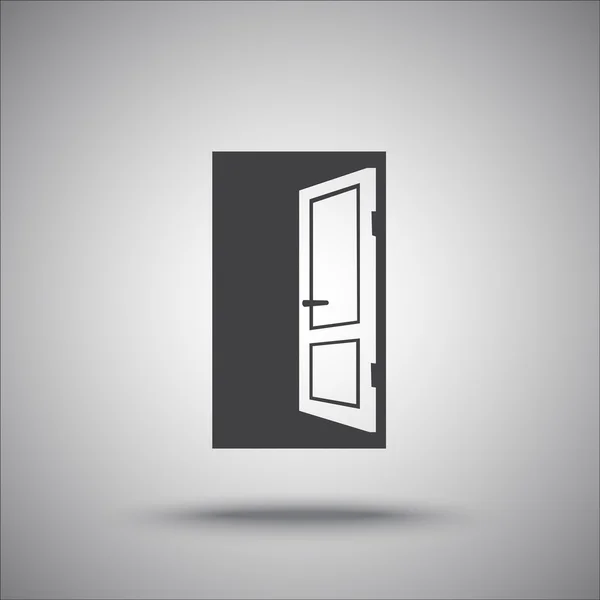 Άνοιξε πόρτα εικονίδιο — Διανυσματικό Αρχείο