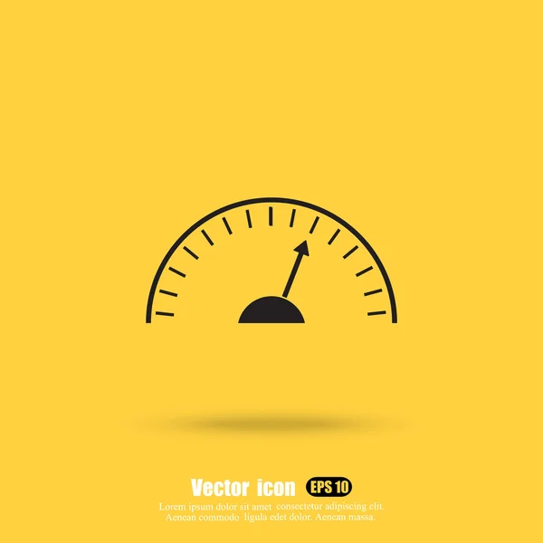 Icono del velocímetro del coche — Vector de stock