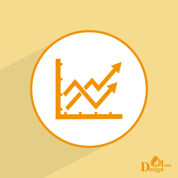 Icona del grafico aziendale — Vettoriale Stock