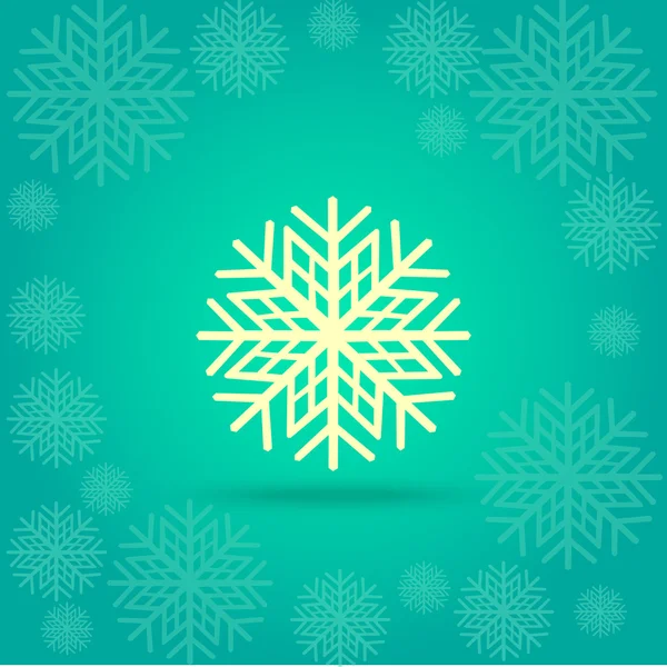 Icône flocon de neige Noël — Image vectorielle