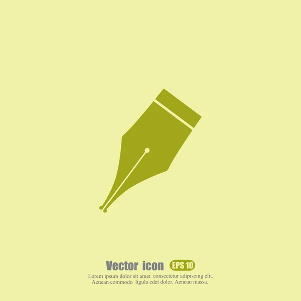 Tinta pluma icono — Vector de stock