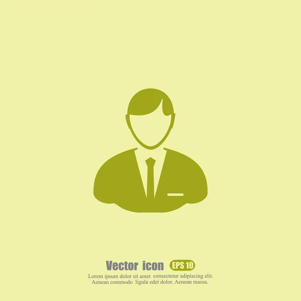 Businessman profile icon — Stock Vector