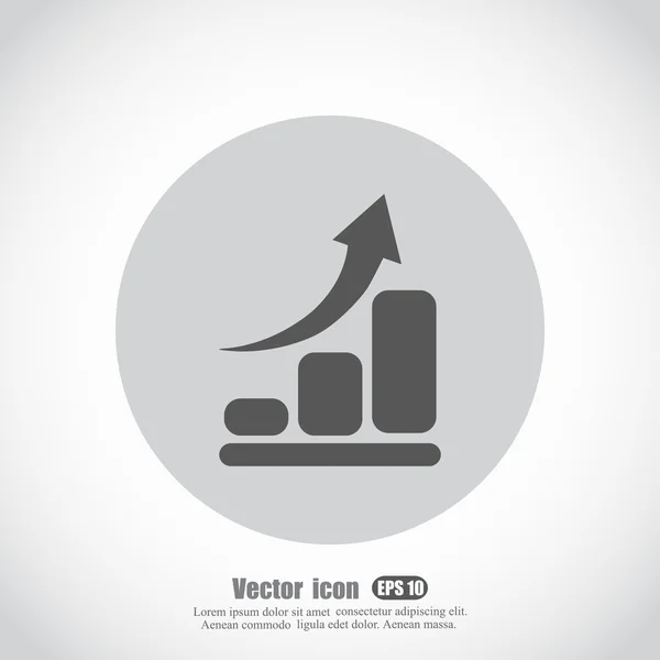 Diagrama con icono de flecha — Vector de stock