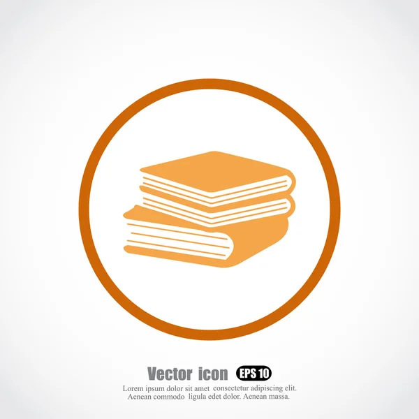 Livres, icône de l'éducation — Image vectorielle