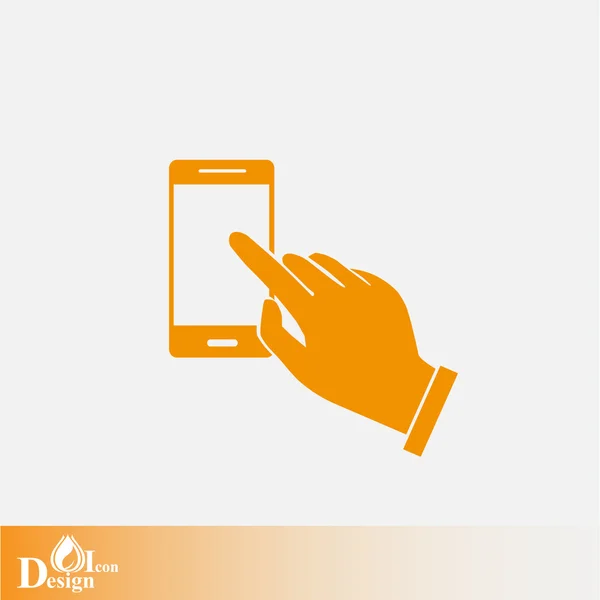 Touch screen smartphone icon — Stock Vector