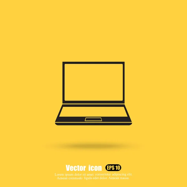 Laptop, Notebook-Ikone — Stockvektor