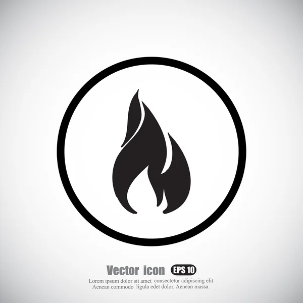 Ikone des Feuers — Stockvektor