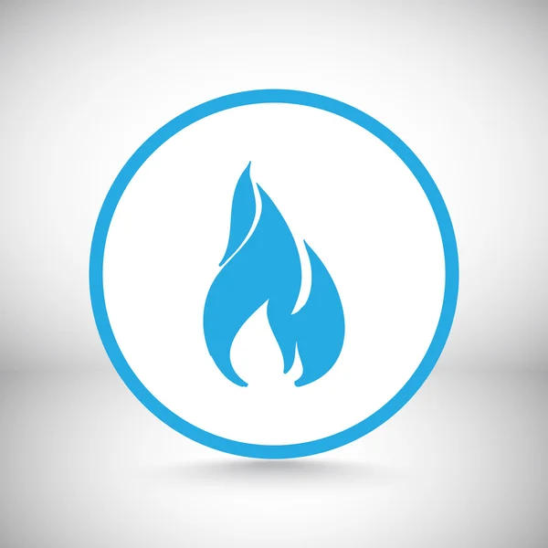 Burning Fire icono — Vector de stock