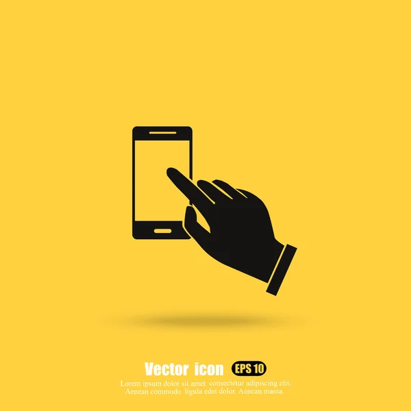 Érint-képernyő smartphone ikon — Stock Vector