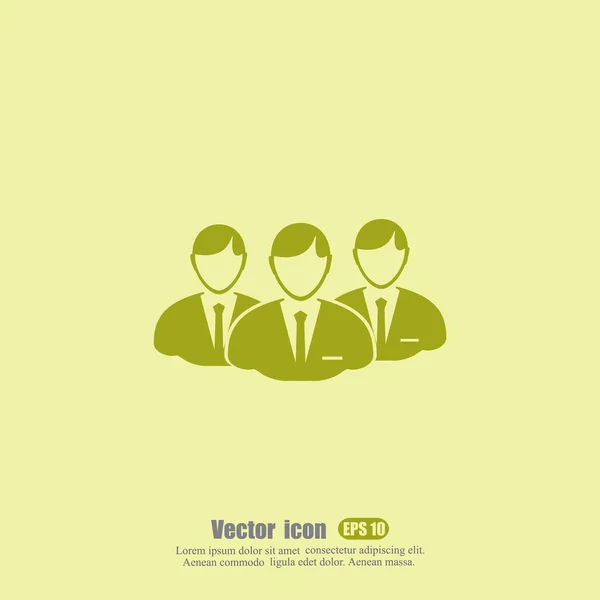 Gente de negocios, Icono de Grupo — Vector de stock