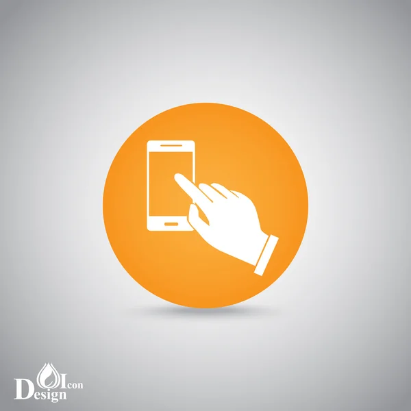 Touch screen smartphone icon — Stock Vector