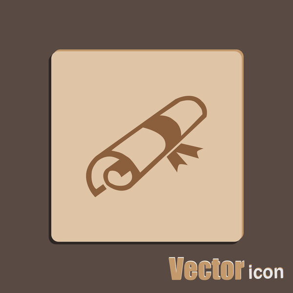 Бумажный свиток, икона диплома
