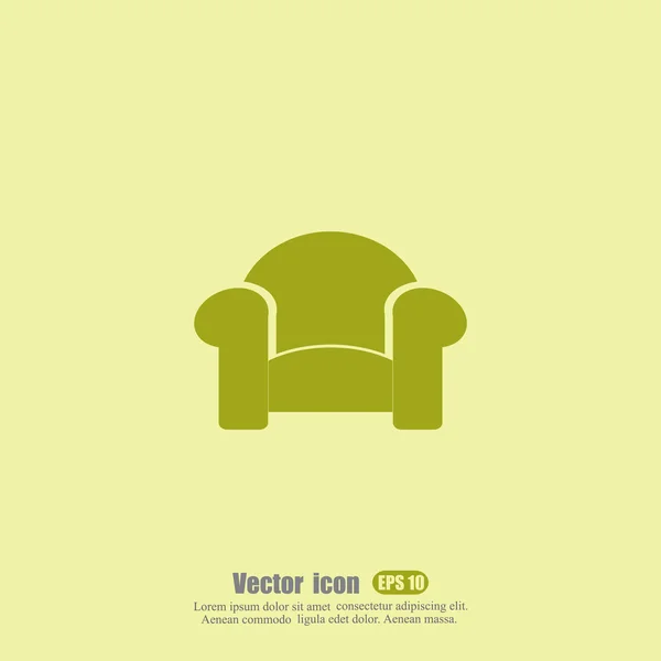 Sofa, kanapa ikona — Wektor stockowy