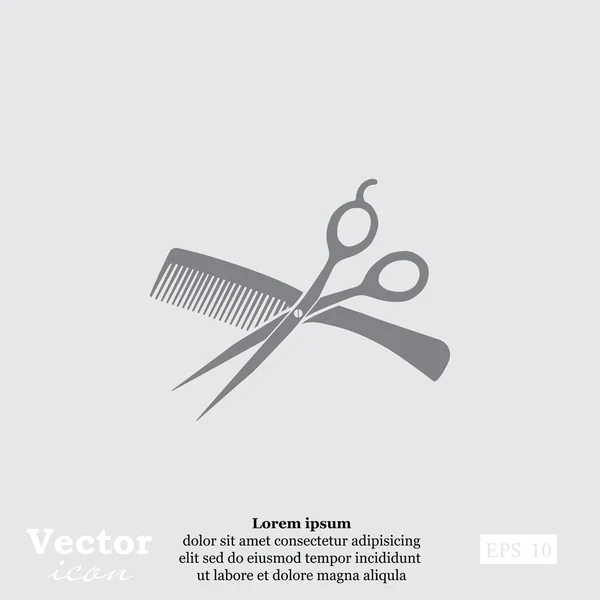 Peluquería, icono de peluquería — Vector de stock