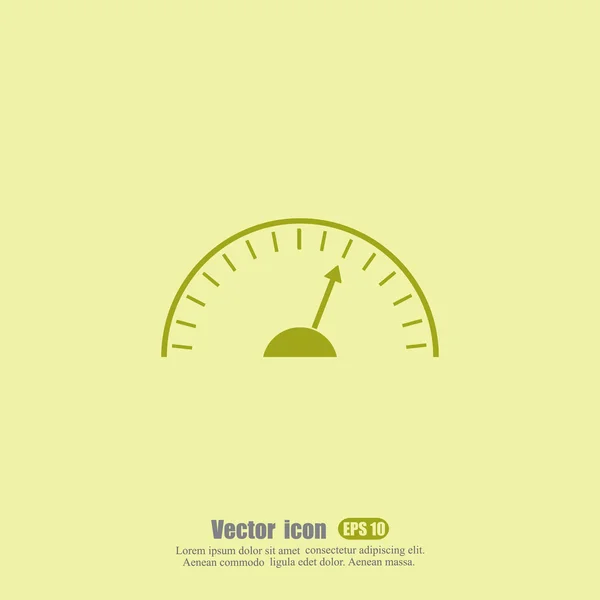 Icono del velocímetro del coche — Vector de stock