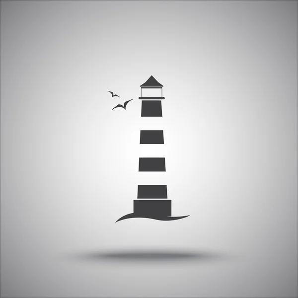 Marine lighthouse icon — Stock Vector