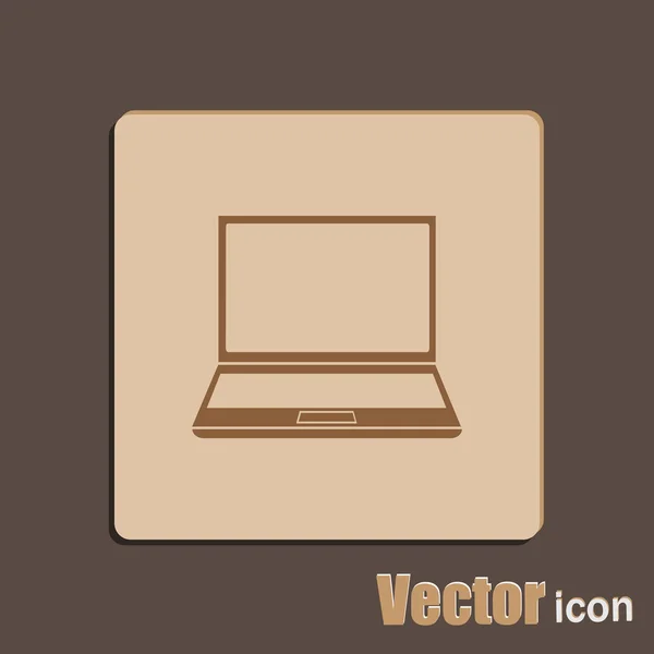 Laptop, notebook Ícone — Vetor de Stock