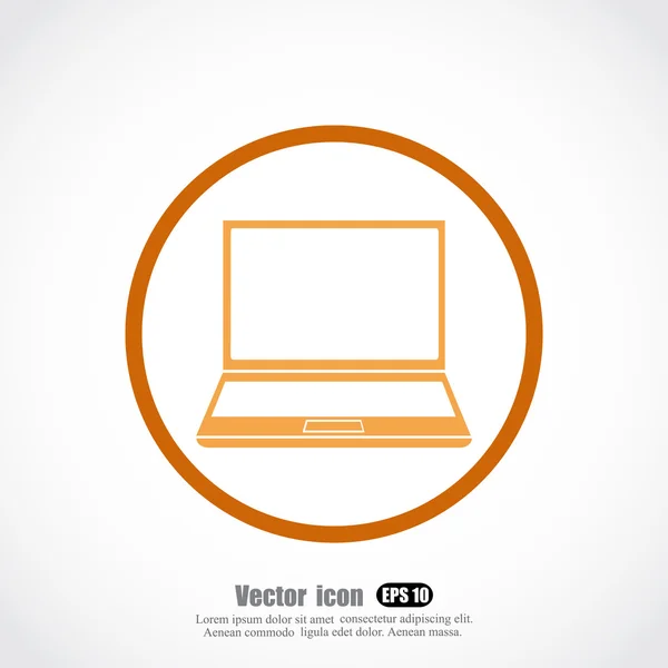 Laptop, Notebook-Ikone — Stockvektor