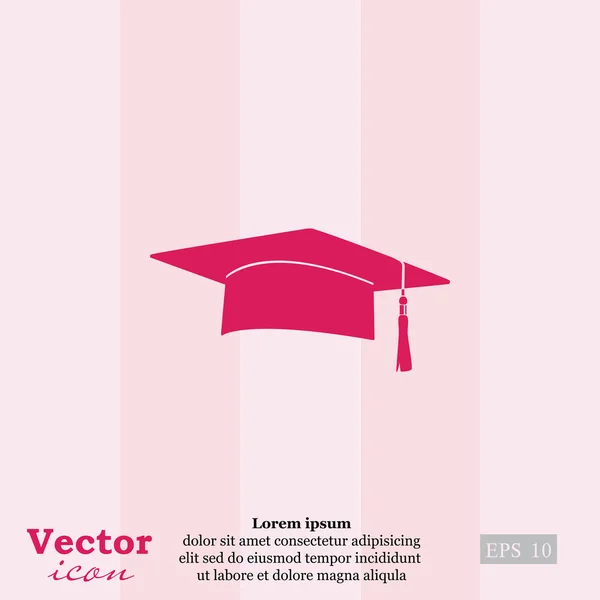 Estudante, ícone de graduação — Vetor de Stock