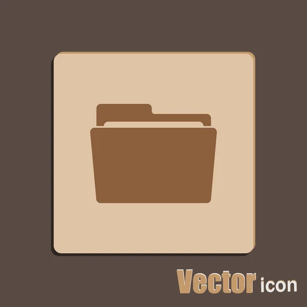 Icono de carpeta en blanco — Vector de stock