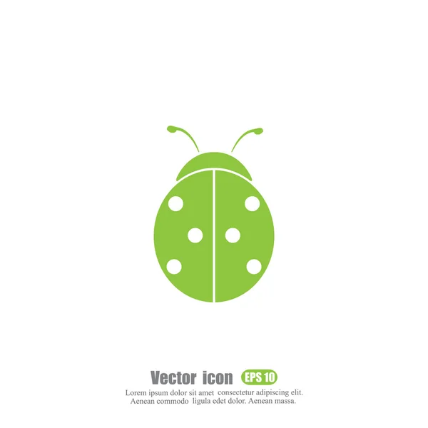 Kis katicabogár ikon — Stock Vector