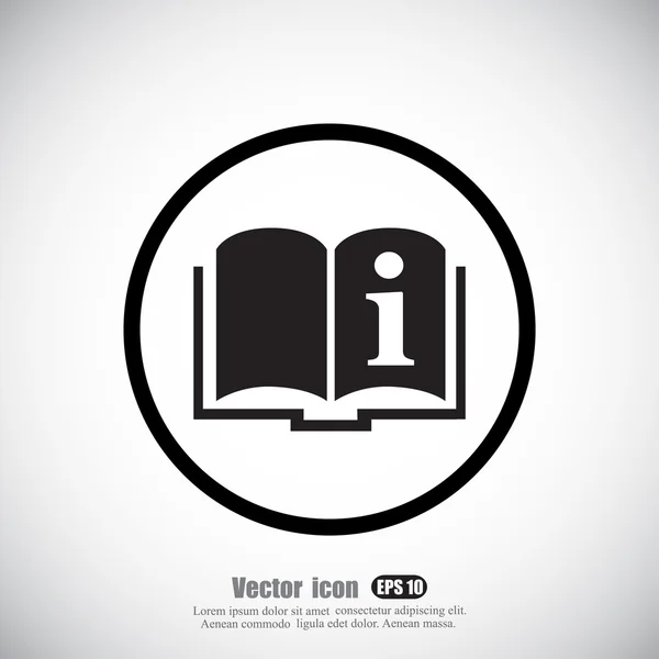 Иконка информационной книги — стоковый вектор